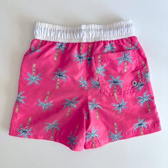 George • Toddler Pink Palm Tree Swim Shorts Swim Trunks Bathing Suit Size 3T - Picture 2 of 4